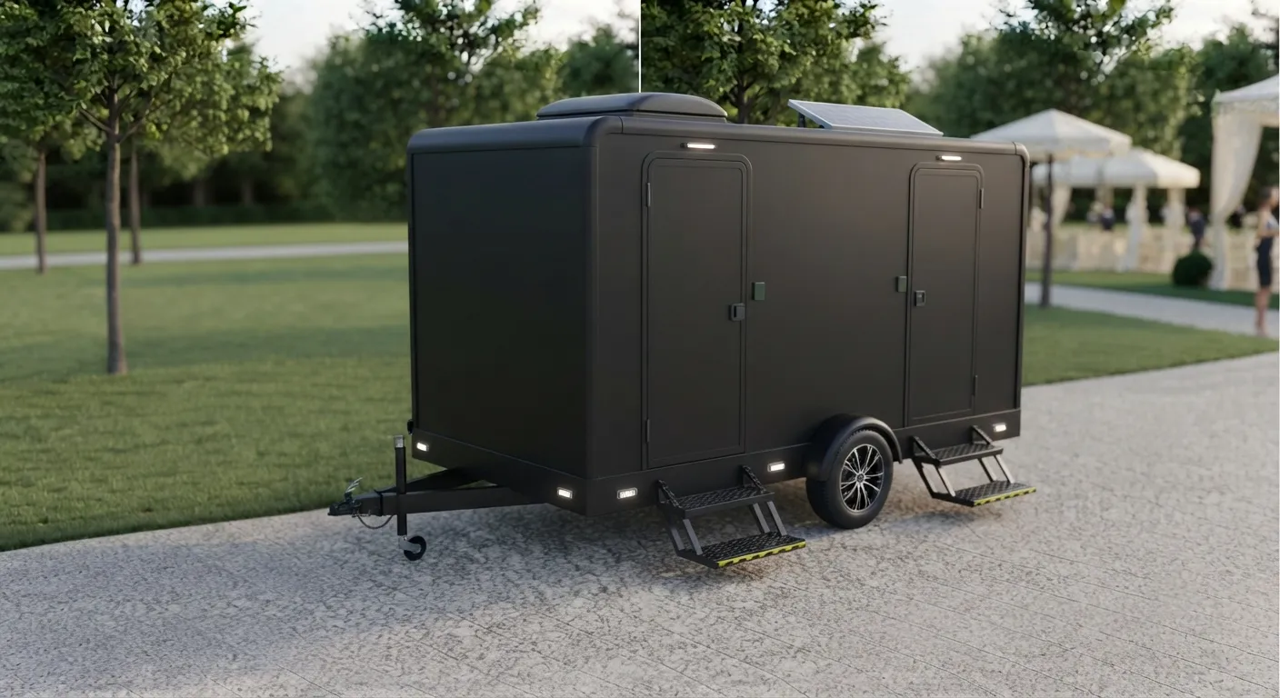 2 stall restroom trailer from our Antioch fleet